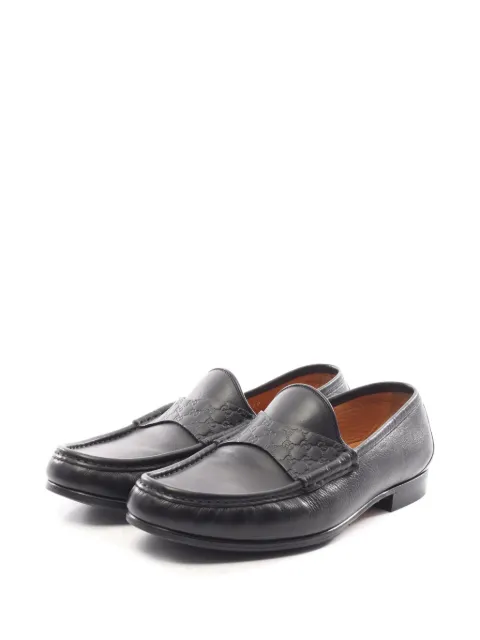 Gucci Pre-Owned mocasines Guccissima micro con motivo GG 2000