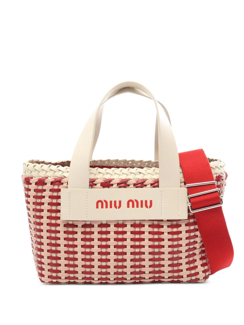Miu Miu Pre-Owned 2010s Intreccio tote bag - Rosso