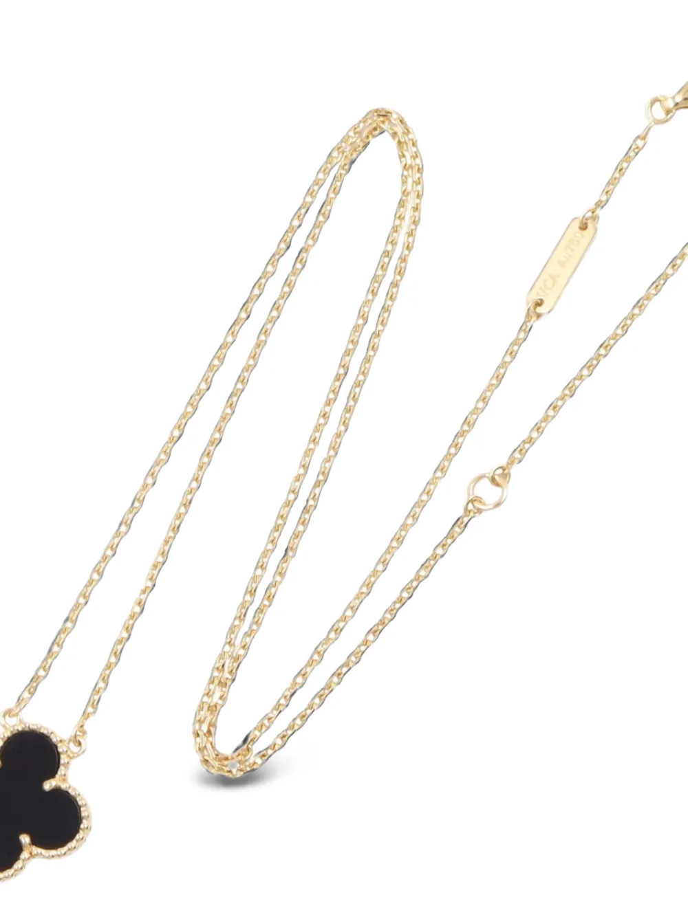 Van Cleef & Arpels Pre-Owned 2010s Alhambra beaded-border necklace - Gold