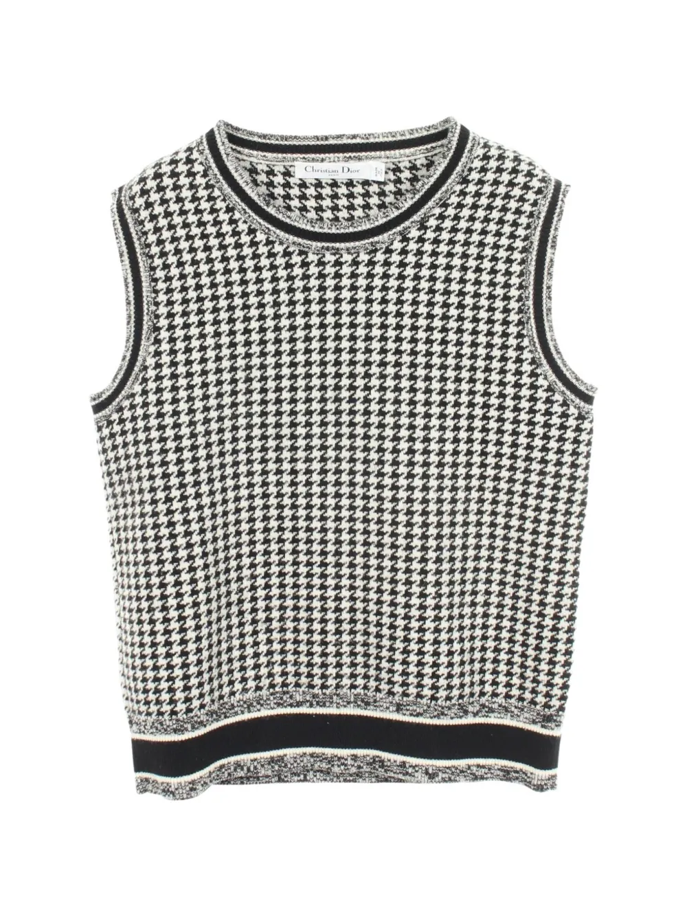 Christian Dior Pre-Owned 2010s Houndstooth vest - Schwarz