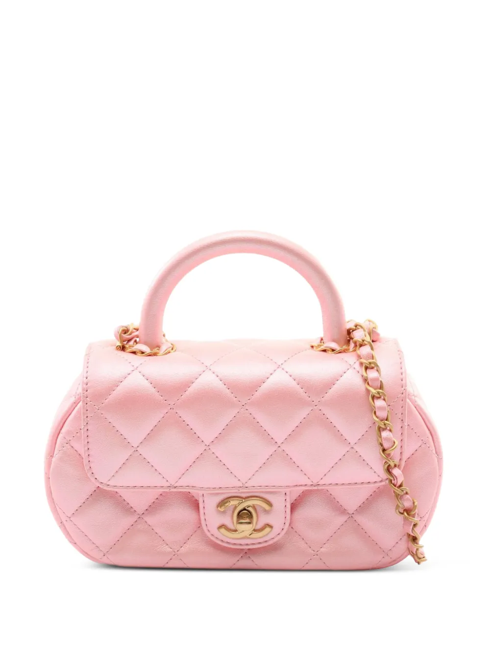 CHANEL Pre-Owned Matelassé mini bag - Pink