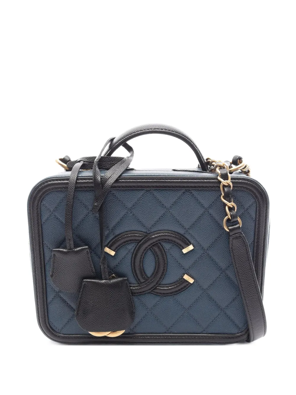 CHANEL Pre-Owned 2019 CC Filigree make-up bag - Blau