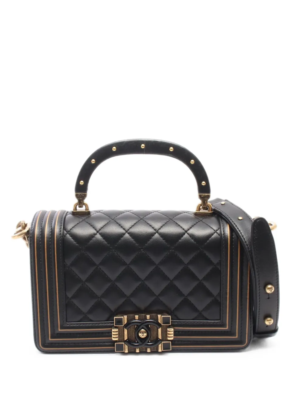 CHANEL Pre-Owned 2017-2018 small Boy top-handle shoulder bag - Nero
