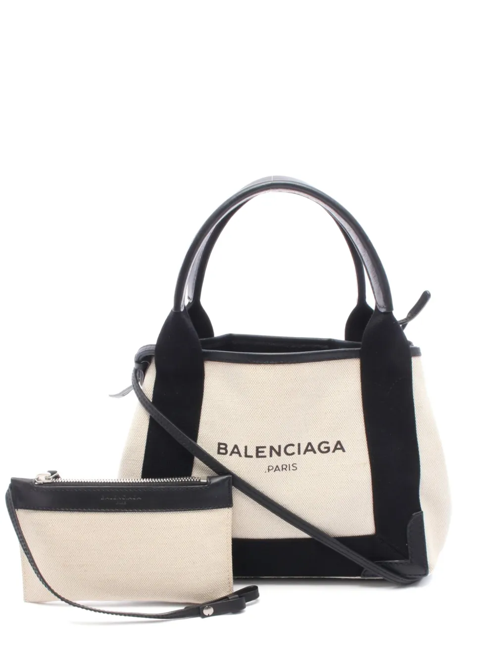Balenciaga Pre-Owned 2000s XS Navy Cabas tote bag - Nude