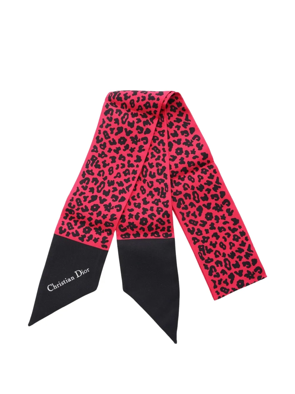 Christian Dior Pre-Owned 2010s Mitzah leopard-print scarf - Rosa