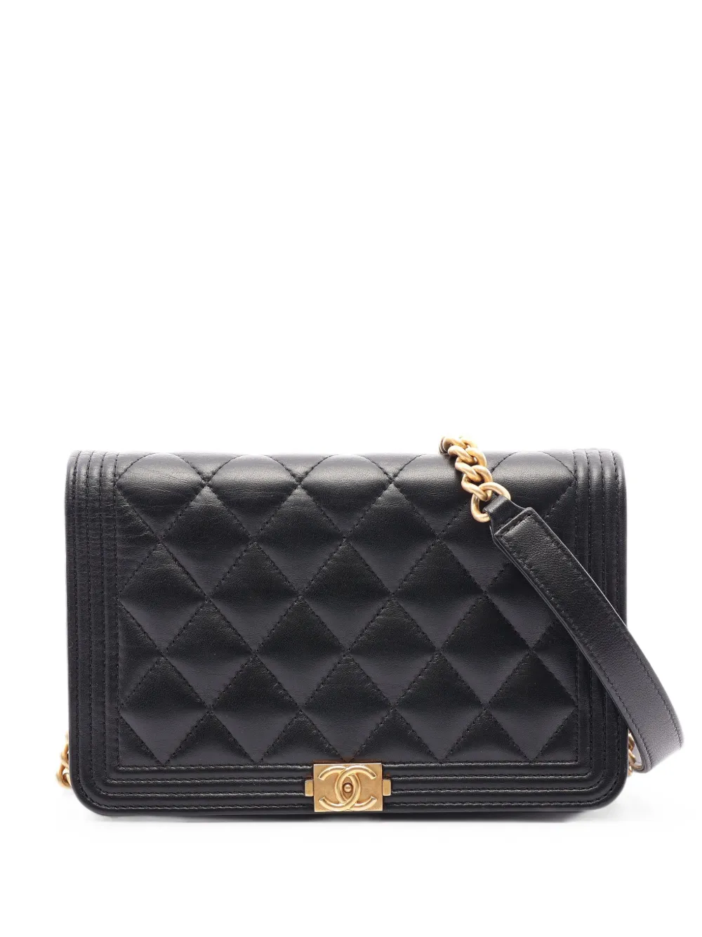 CHANEL Pre-Owned 2019 Boy chain wallet - Nero