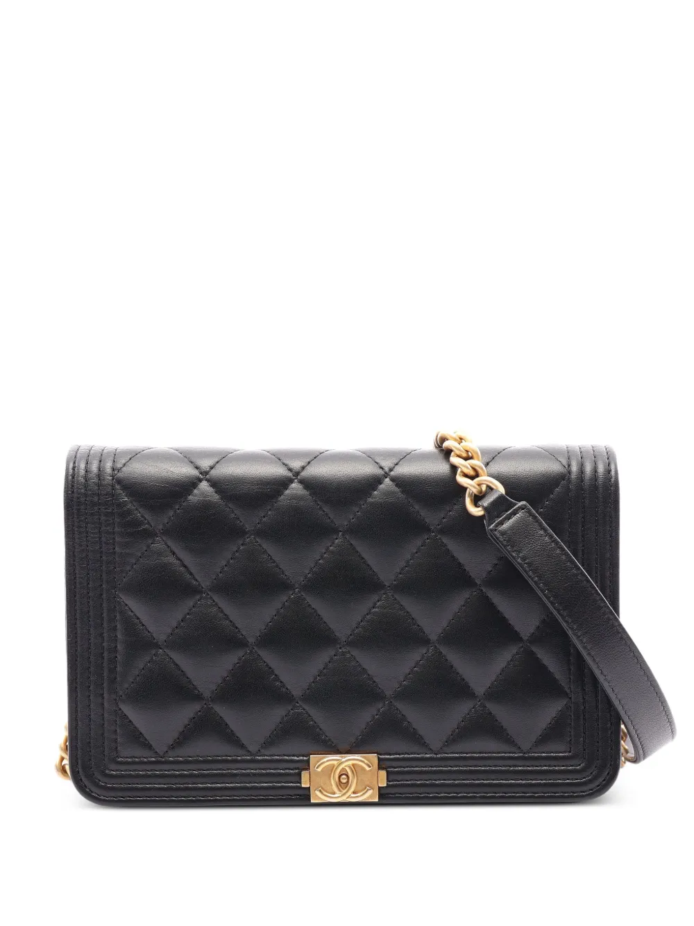 CHANEL Pre-Owned 2019 Boy chain wallet - Schwarz