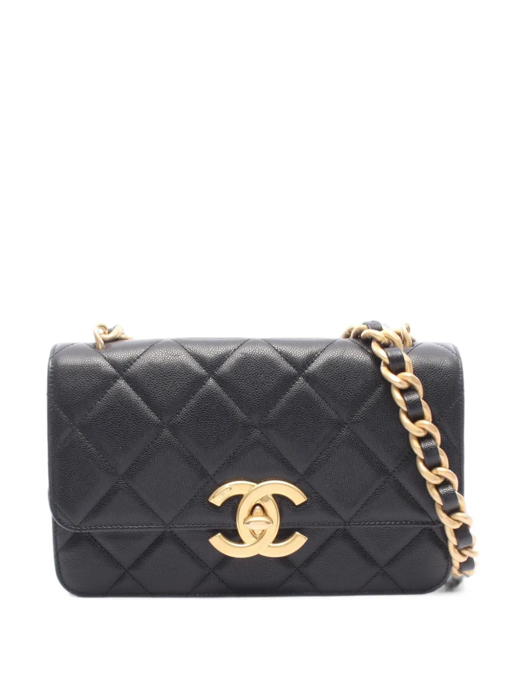 CHANEL Pre-Owned 2021 Matelassé Caviar shoulder bag - Nero