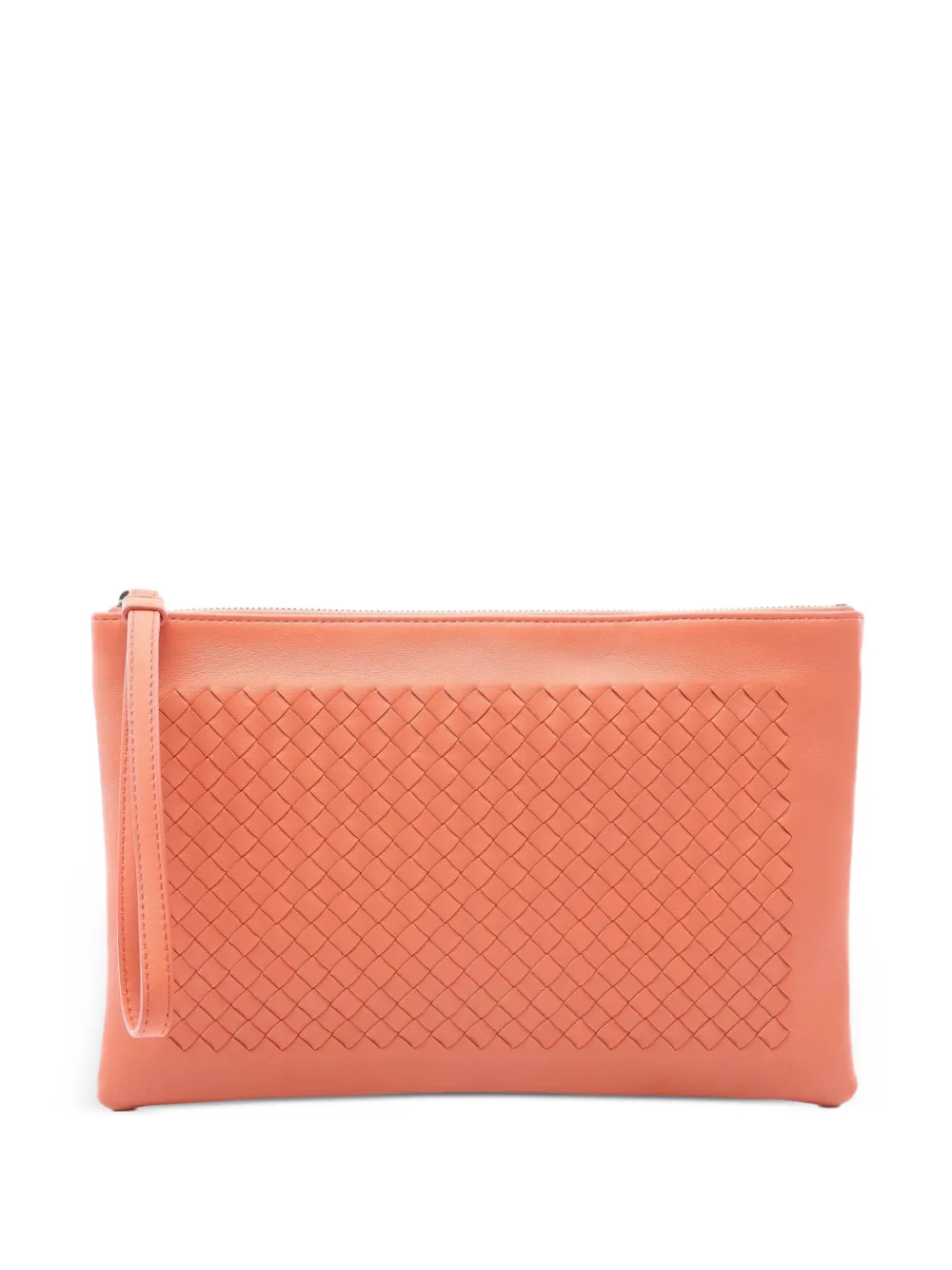 Bottega Veneta Pre-Owned 2010s Intrecciato clutch bag - Orange