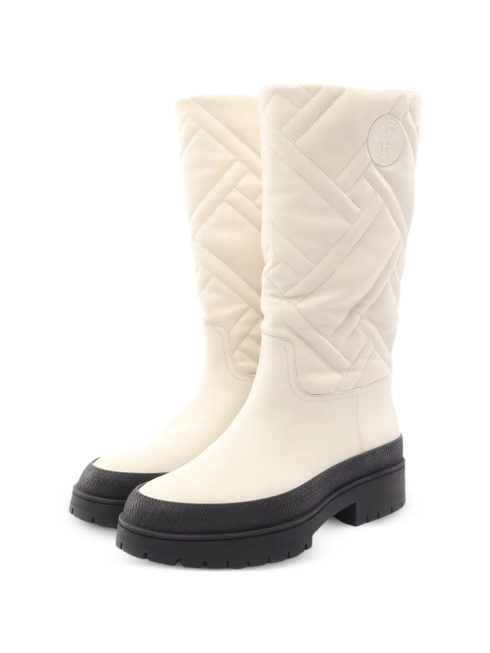 Hermès Pre-Owned 2010s Fuji quilted boots - Nude