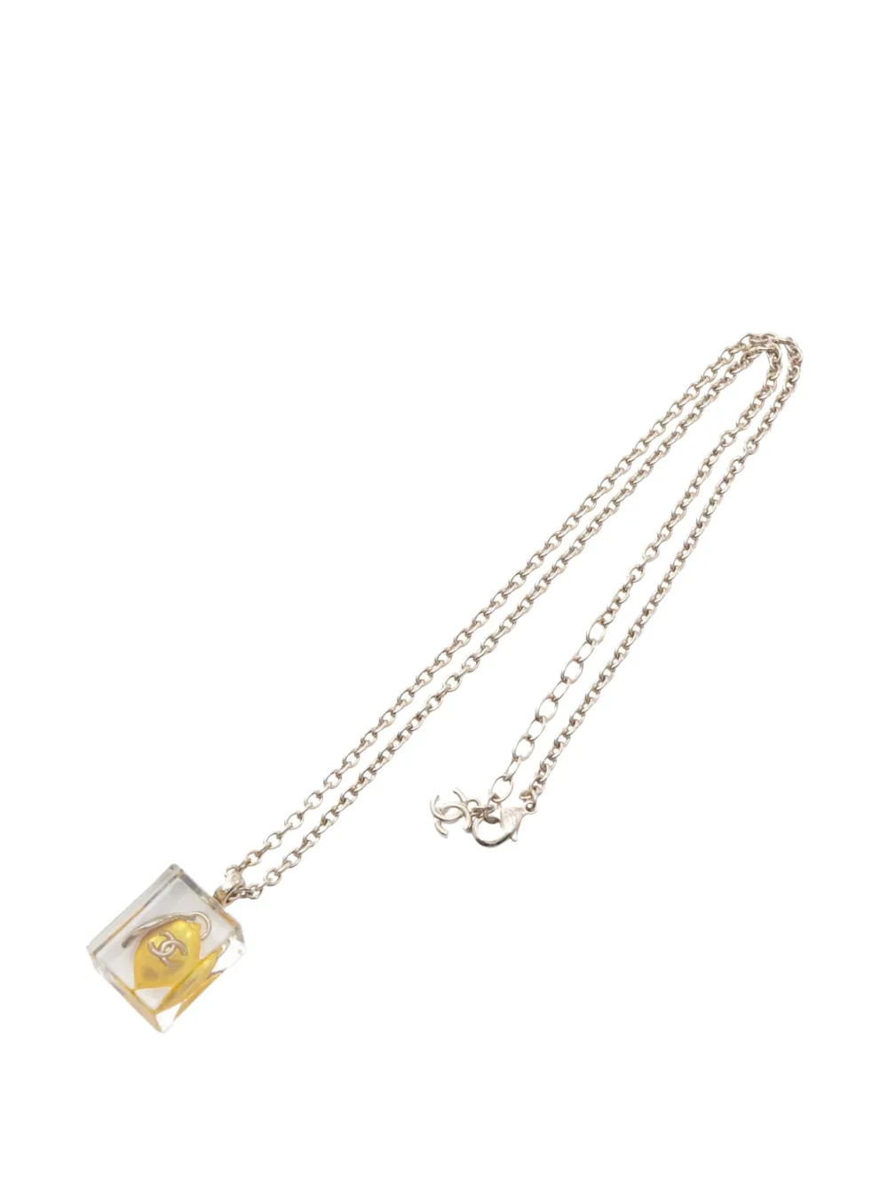 CHANEL Pre-Owned 2026 CC lemon necklace - Silver