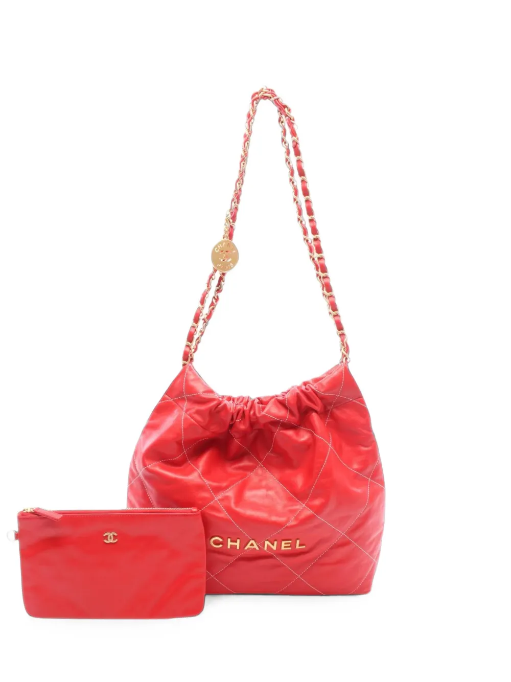 CHANEL Pre-Owned Chanel 22 Matelassé shoulder bag - Rosso