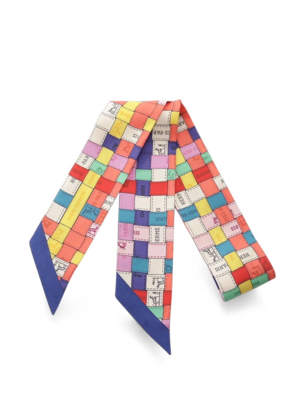 Hermès Pre-Owned 2000s Bolduc au Carre ribbon scarf - Nude