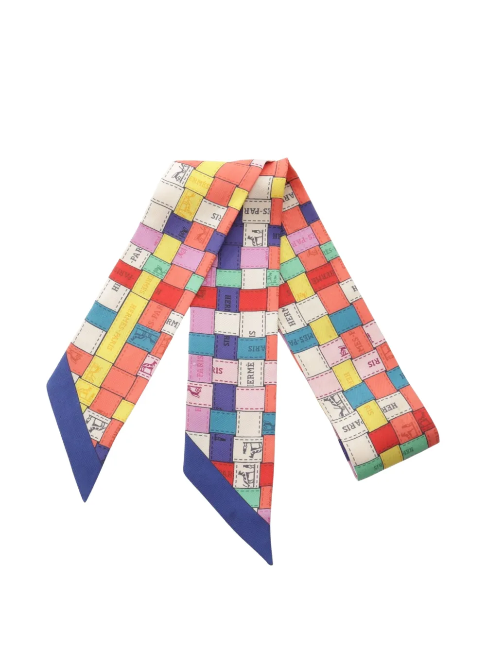 Hermès Pre-Owned 2000s Bolduc au Carre ribbon scarf - Nude