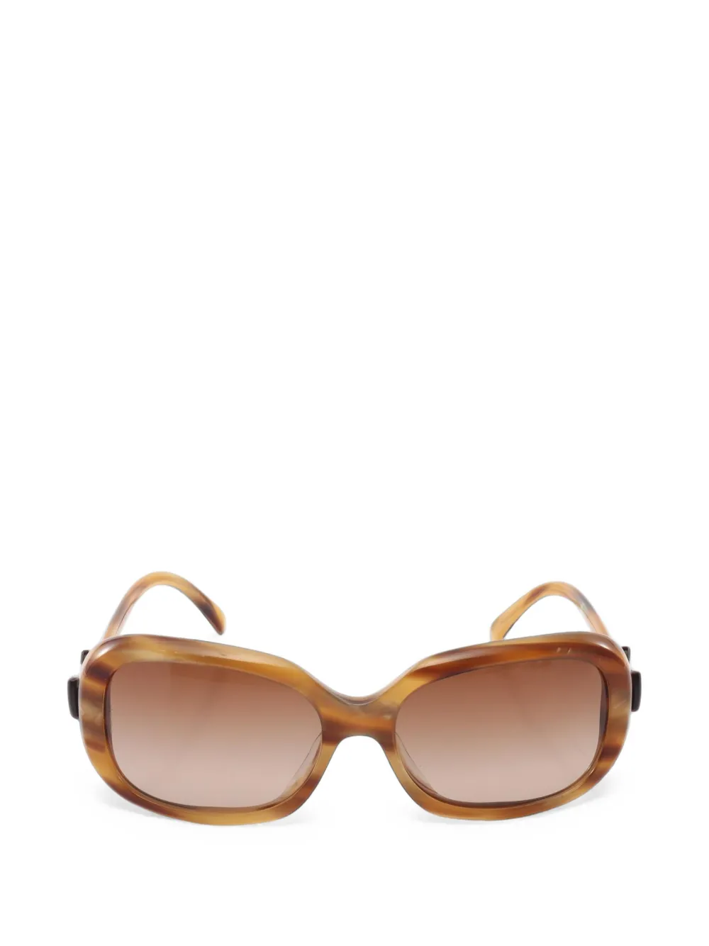 CHANEL Pre-Owned 1986-1988 Coco Mark ribbon sunglasses - Marrone