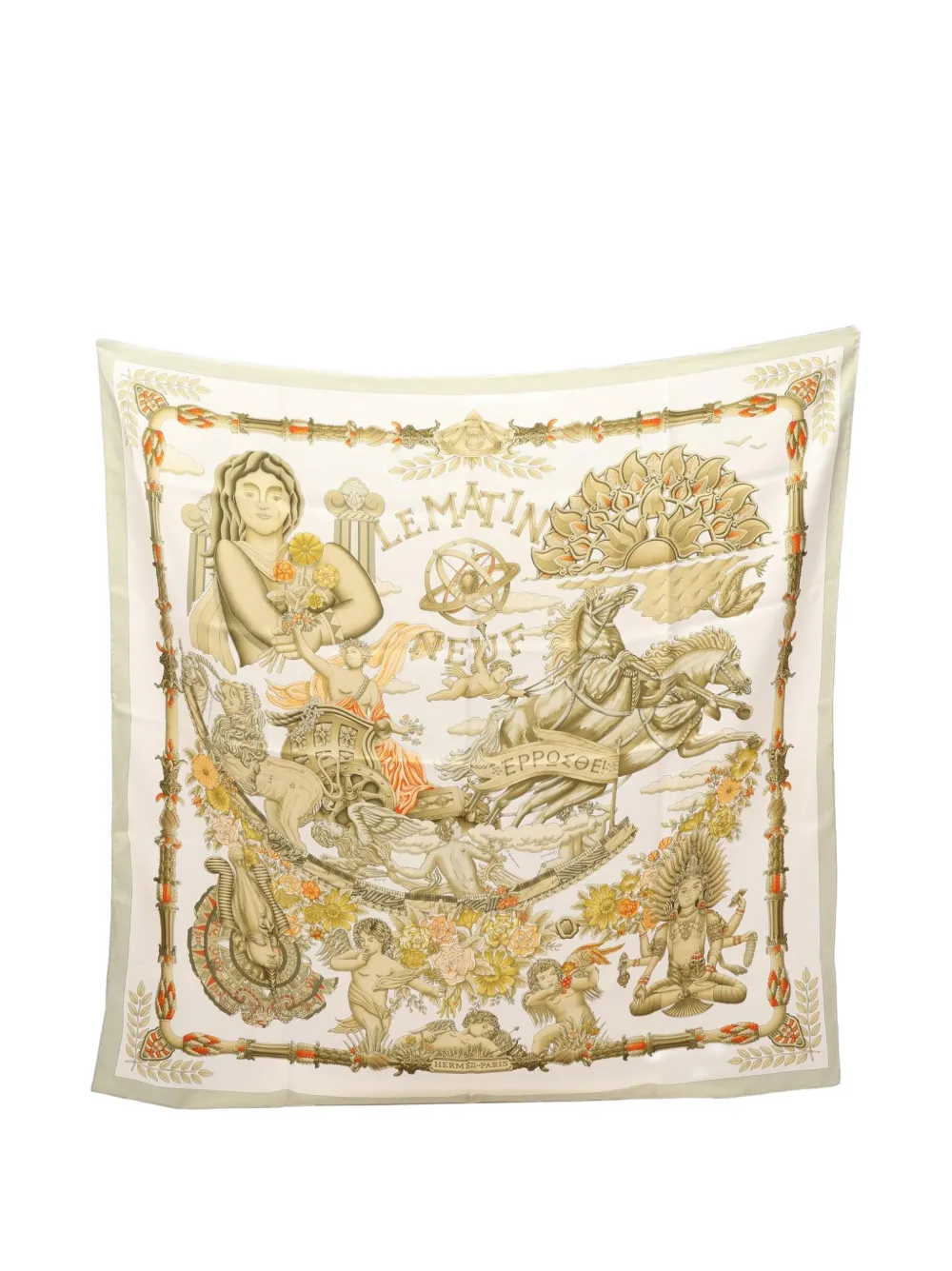 Hermès Pre-Owned 2000s Le Matin Neuf scarf - Weiß