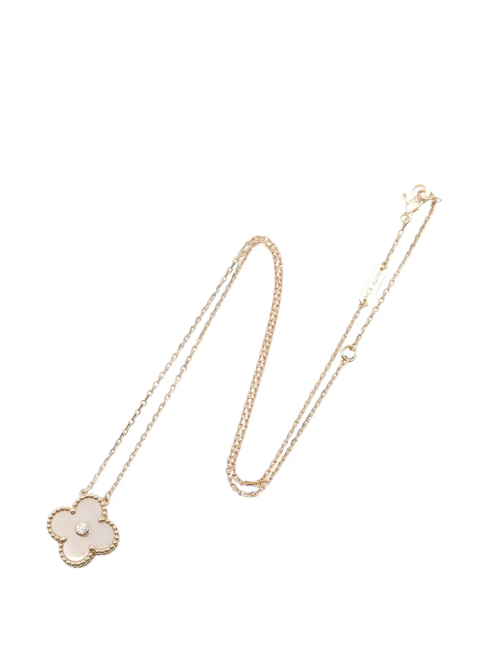 Van Cleef & Arpels Pre-owned 2010s Vintage Alhambra Necklace in Pink