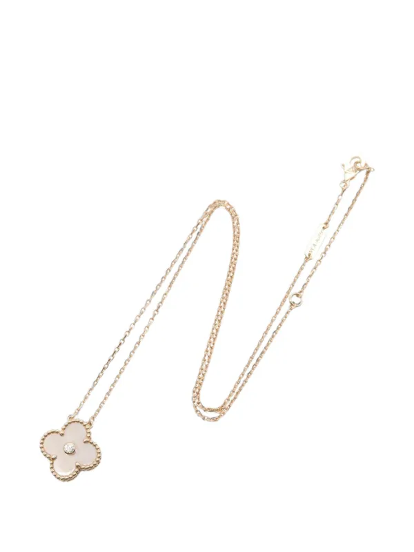 Van Cleef & Arpels Pre-owned 2010s Vintage Alhambra Necklace in Pink