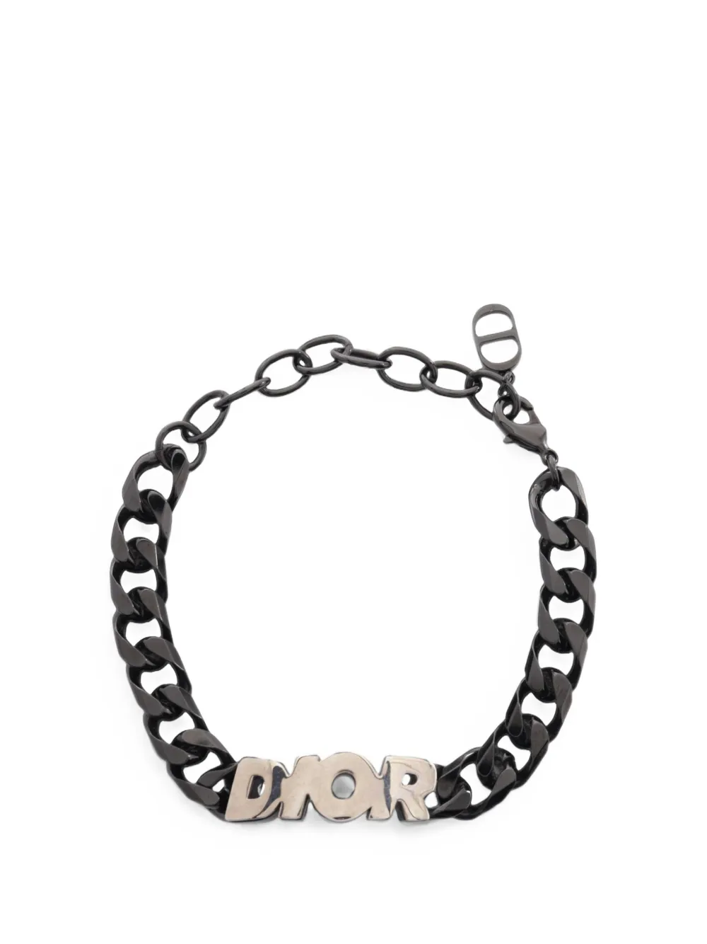Christian Dior Pre-Owned 2010s Italic curb-chain bracelet - Argent Christian Dior Pre-Owned 2010s Italic curb-chain bracelet - Argent