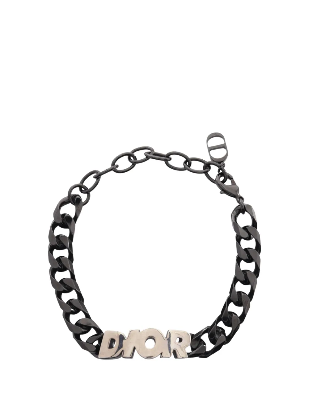 Christian Dior Pre-Owned 2010s Italic curb-chain bracelet - Silber
