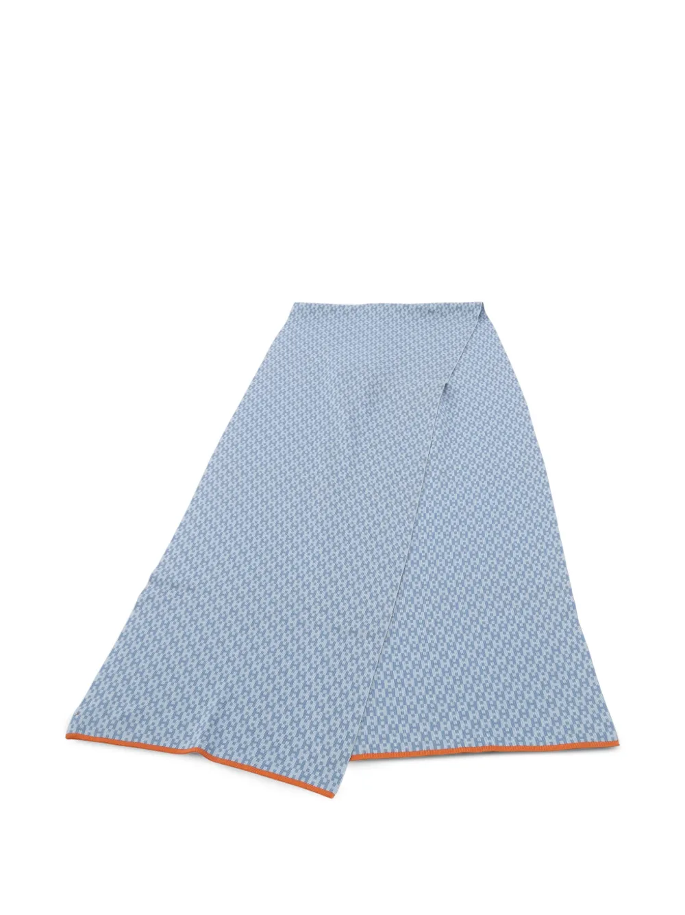 Hermès Pre-Owned 2010s H pattern shawl - Blau
