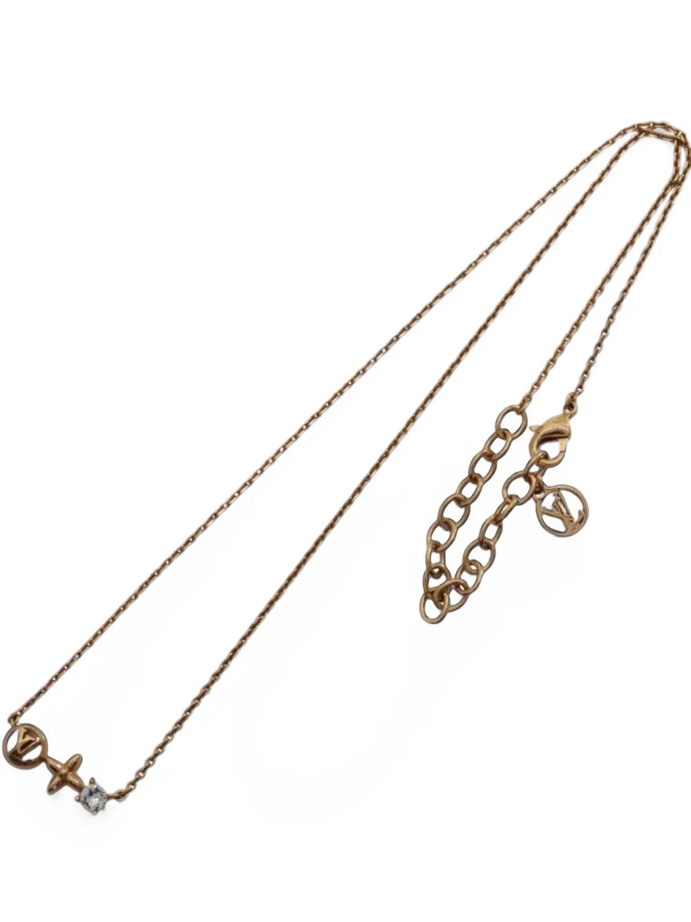 Louis Vuitton Pre-Owned 2022 Petit Louis rhinestone necklace - Gold