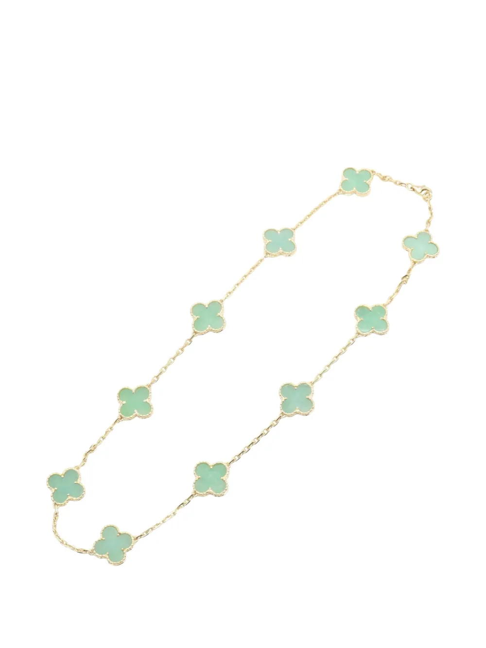 Van Cleef & Arpels Pre-Owned 2010s Vintage Alhambra jade necklace - Gold