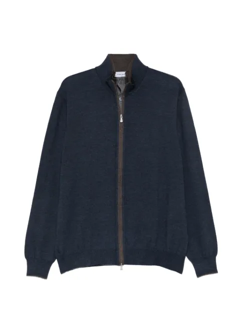 Gran Sasso zip-up panelled sweater