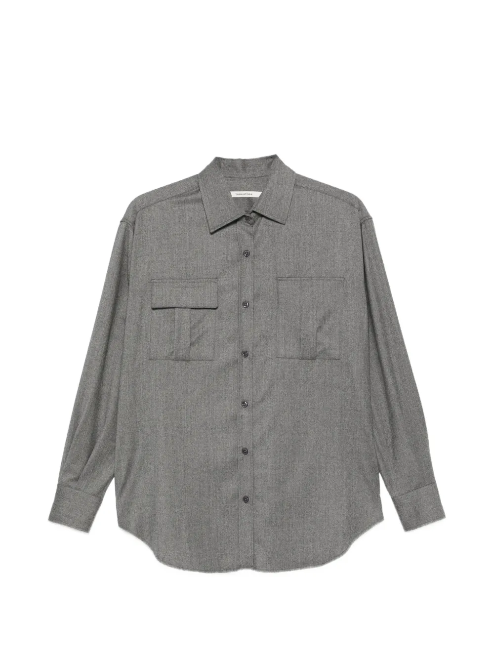 Tagliatore chest-pocket shirt jacket in Grey