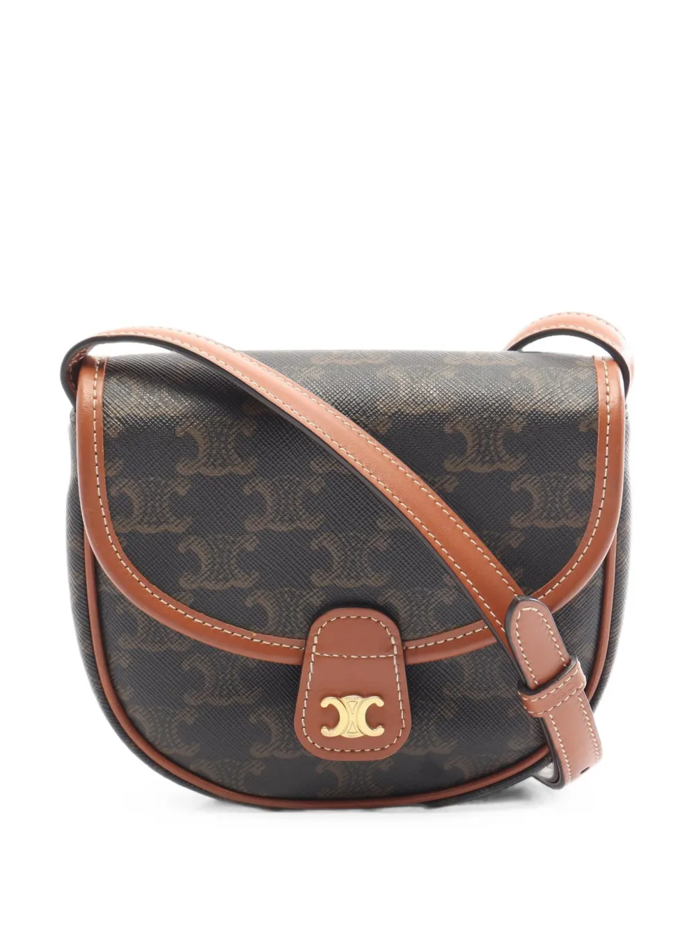 Celine Pre-Owned 2010s Triomphe Besace mini shoulder bag - Marron Celine Pre-Owned 2010s Triomphe Besace mini shoulder bag - Marron