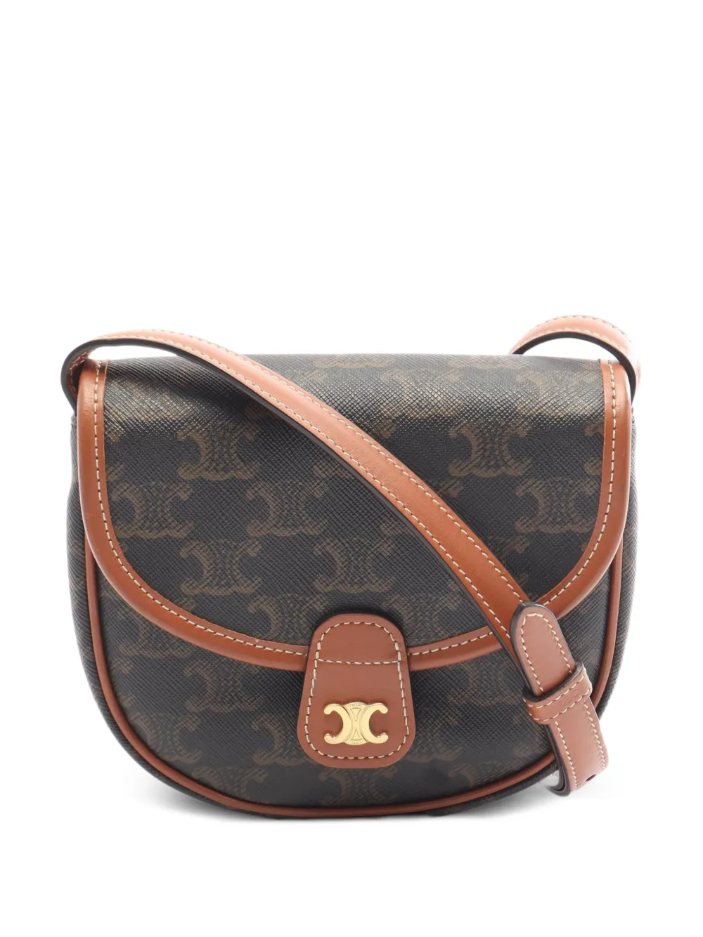 Celine Pre-Owned 2010s Triomphe Besace mini shoulder bag - Brown
