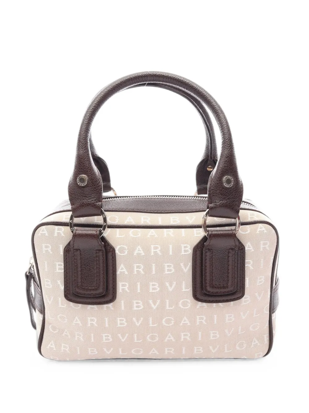 Bvlgari Pre-Owned 2000s logo-lettering tote bag - Tons neutres