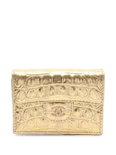 CHANEL Pre-Owned 2019 small CC croc-effect wallet