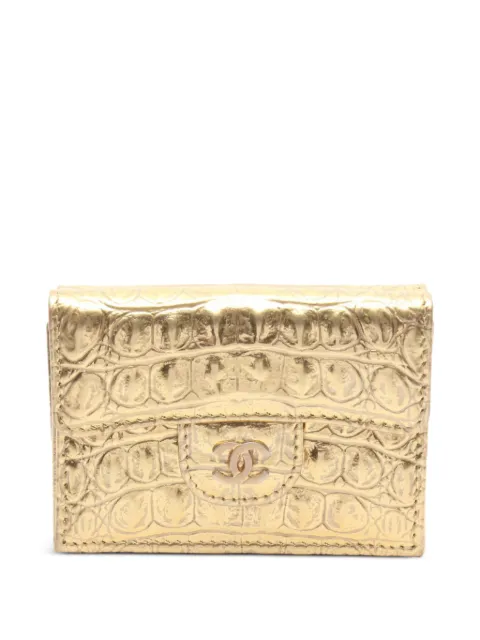CHANEL Pre-Owned 2019 small CC croc-effect wallet