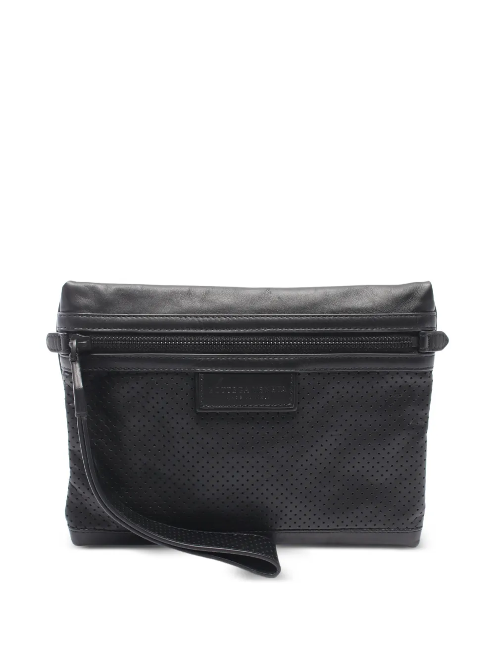 Bottega Veneta Pre-Owned 2010s Leggero perforated clutch bag - Schwarz