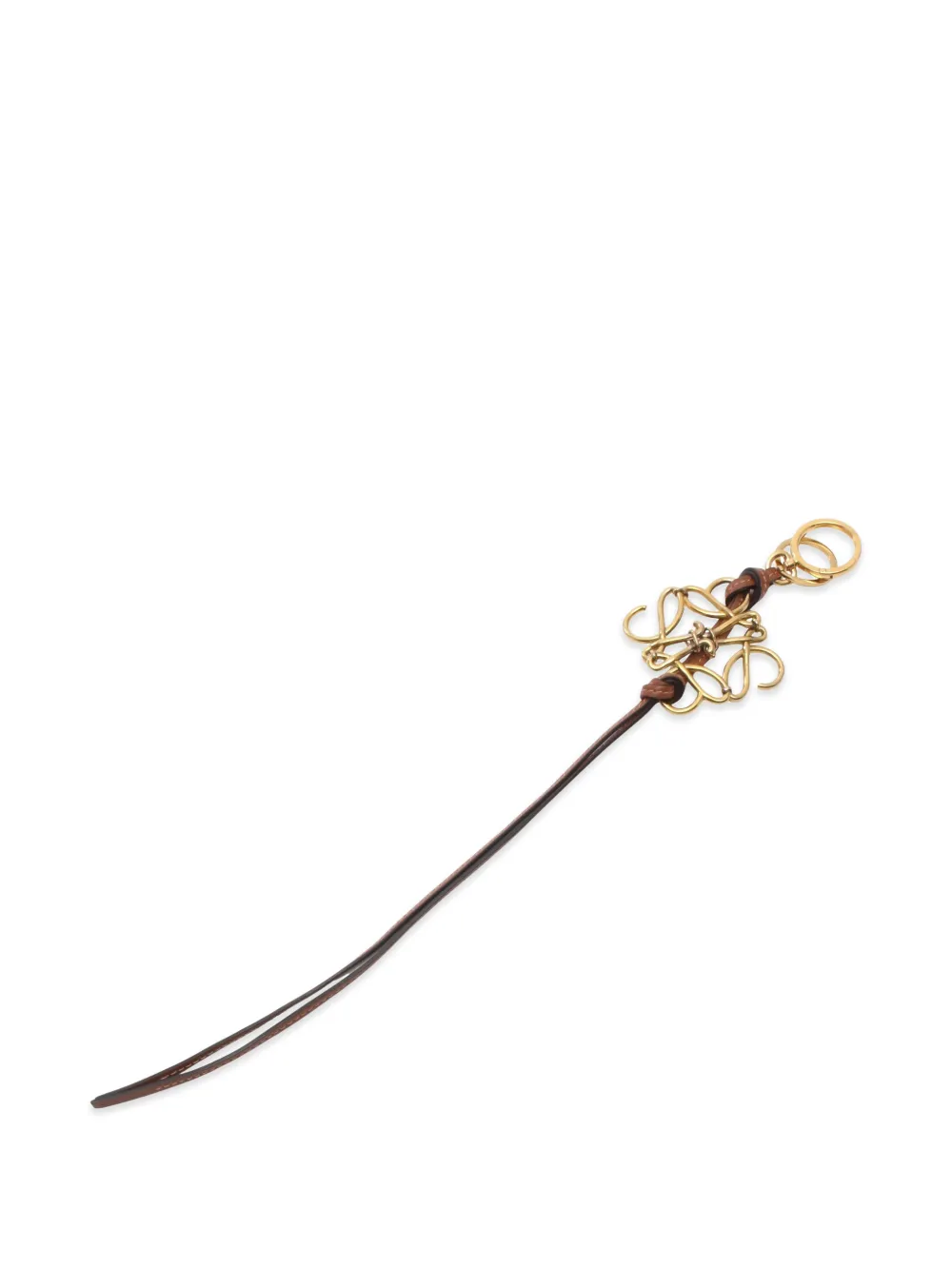 Loewe Pre-Owned 2010s Anagram leather bag charm - Gold
