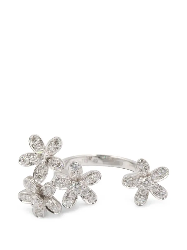 Van Cleef & Arpels Pre-owned 2010s Frivole Diamond Ring in Silver