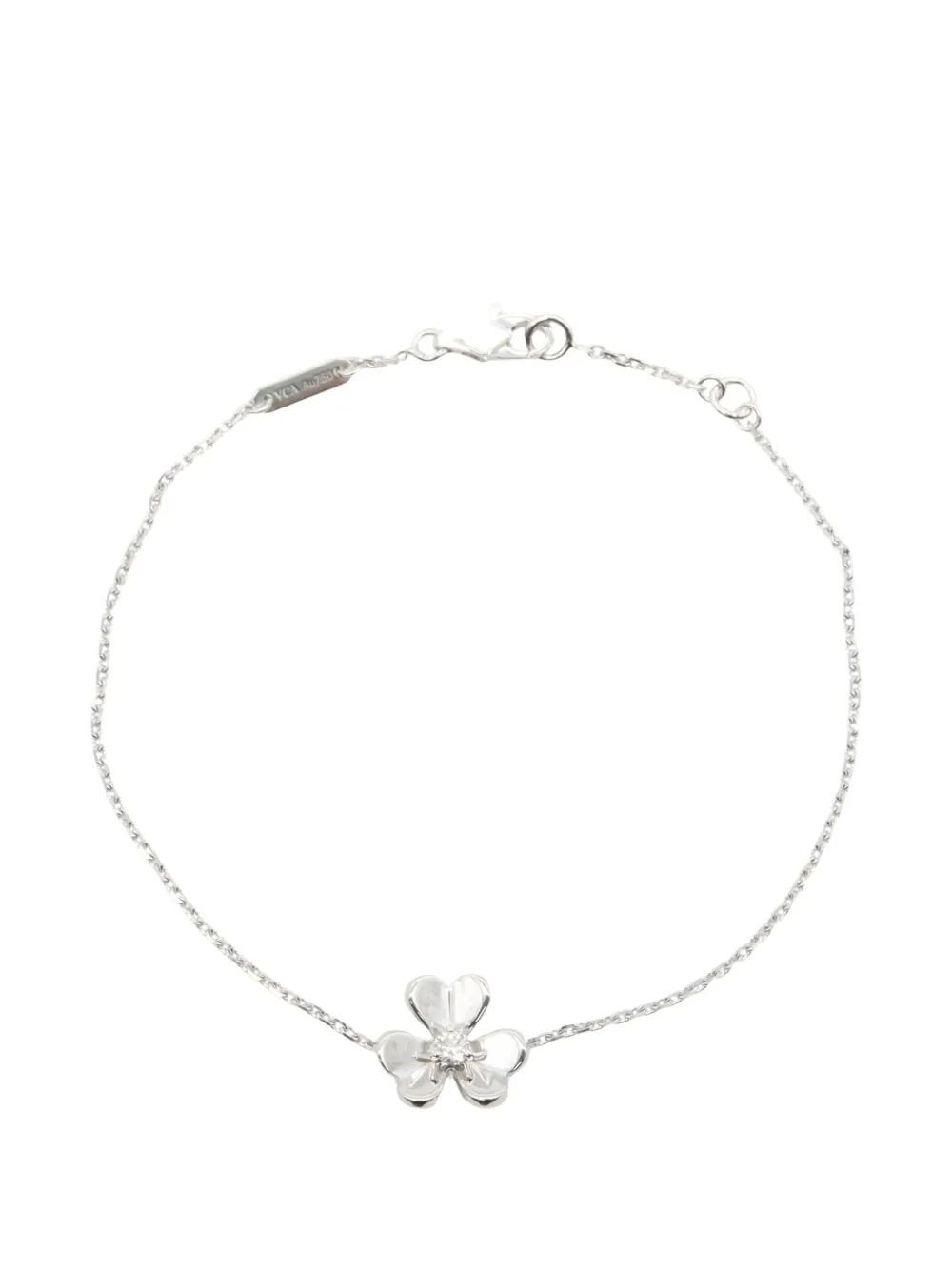 Van Cleef & Arpels Pre-Owned 2010s mini Frivole diamond bracelet in Silver
