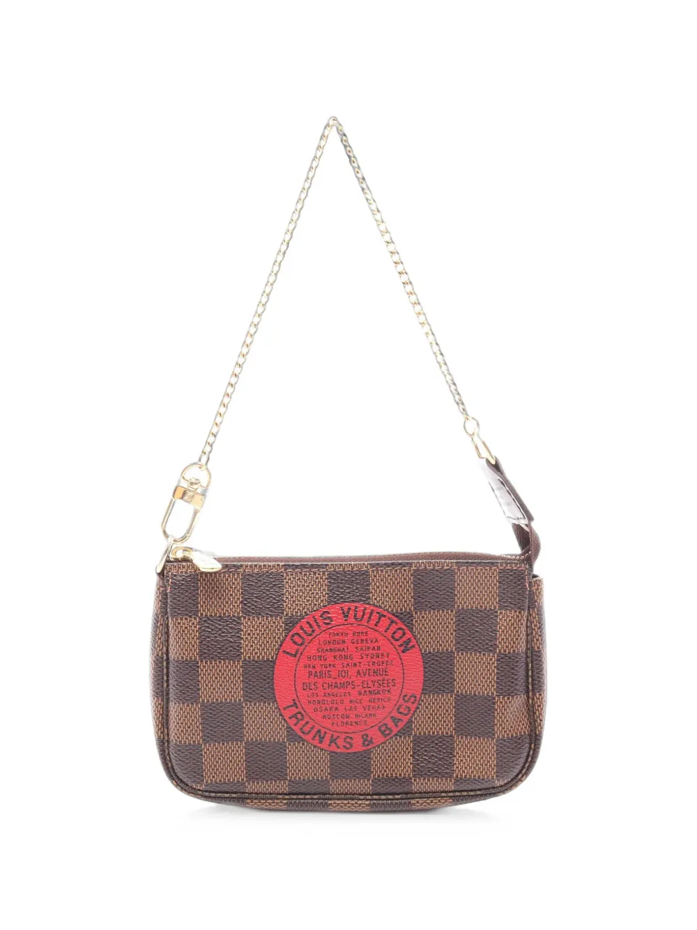 Louis Vuitton Pre-Owned 2010 mini Pochette Accessoires Trunks & Bags Damier Ebène tote bag - Marrone