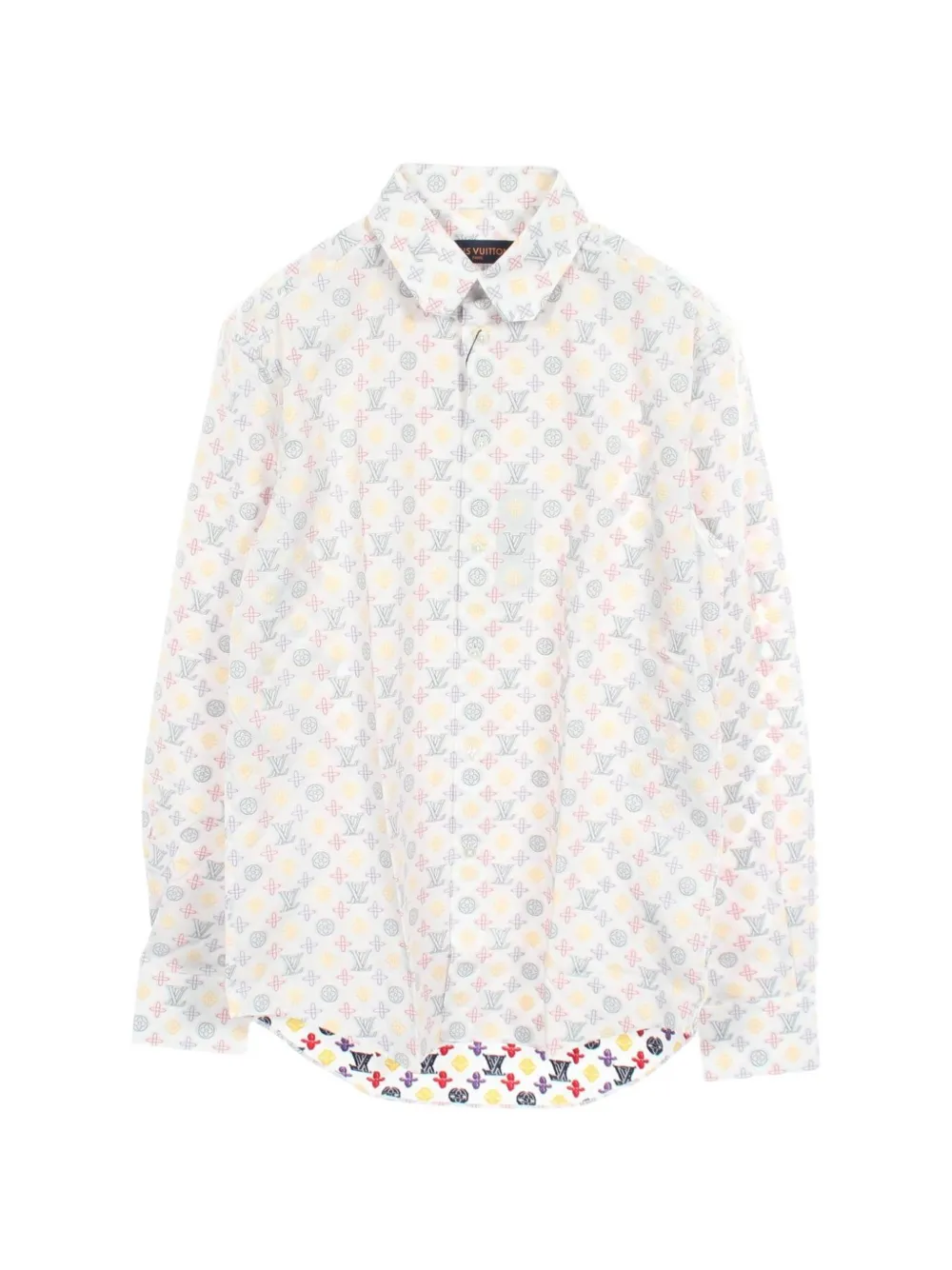 Louis Vuitton Pre-Owned 2020s Monogram long-sleeve shirt - Bianco
