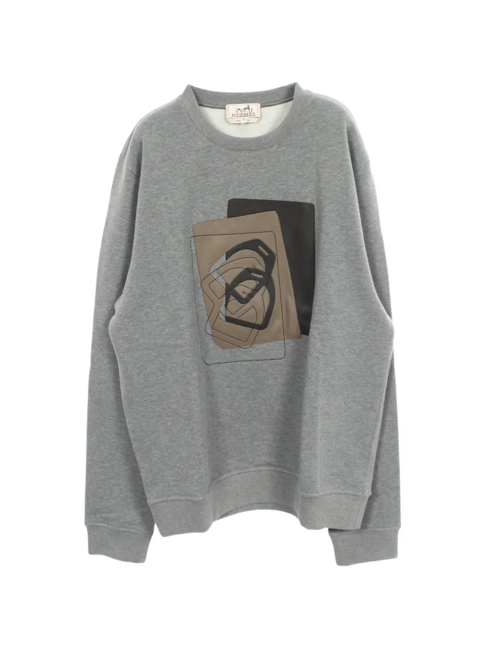 Hermès Pre-Owned sweat à détail de patch (années 2010) - Gris