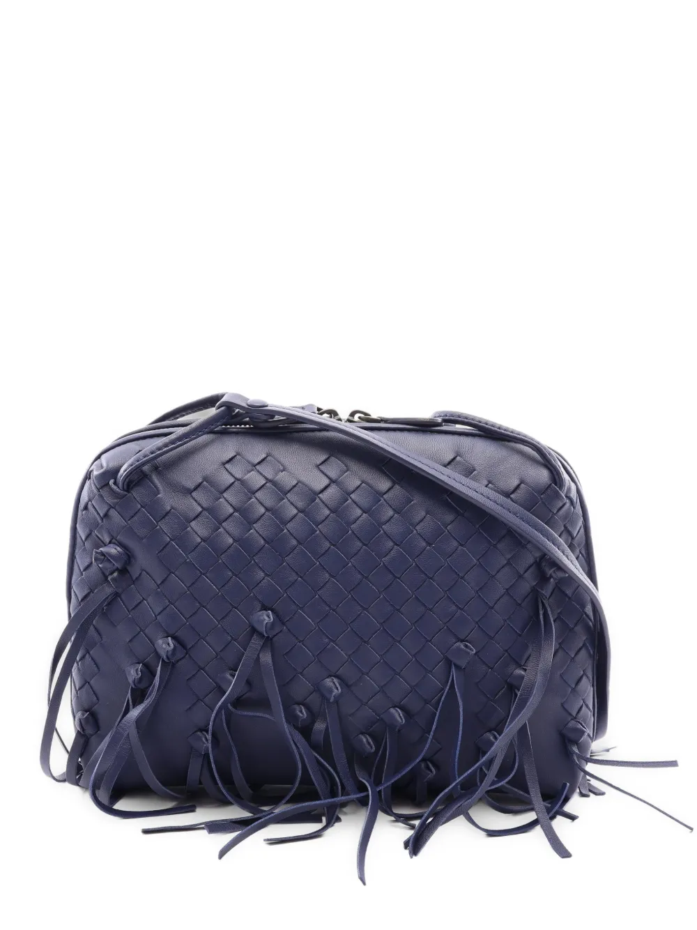 Bottega Veneta Pre-Owned 2010s Intrecciato fringe shoulder bag - Blau