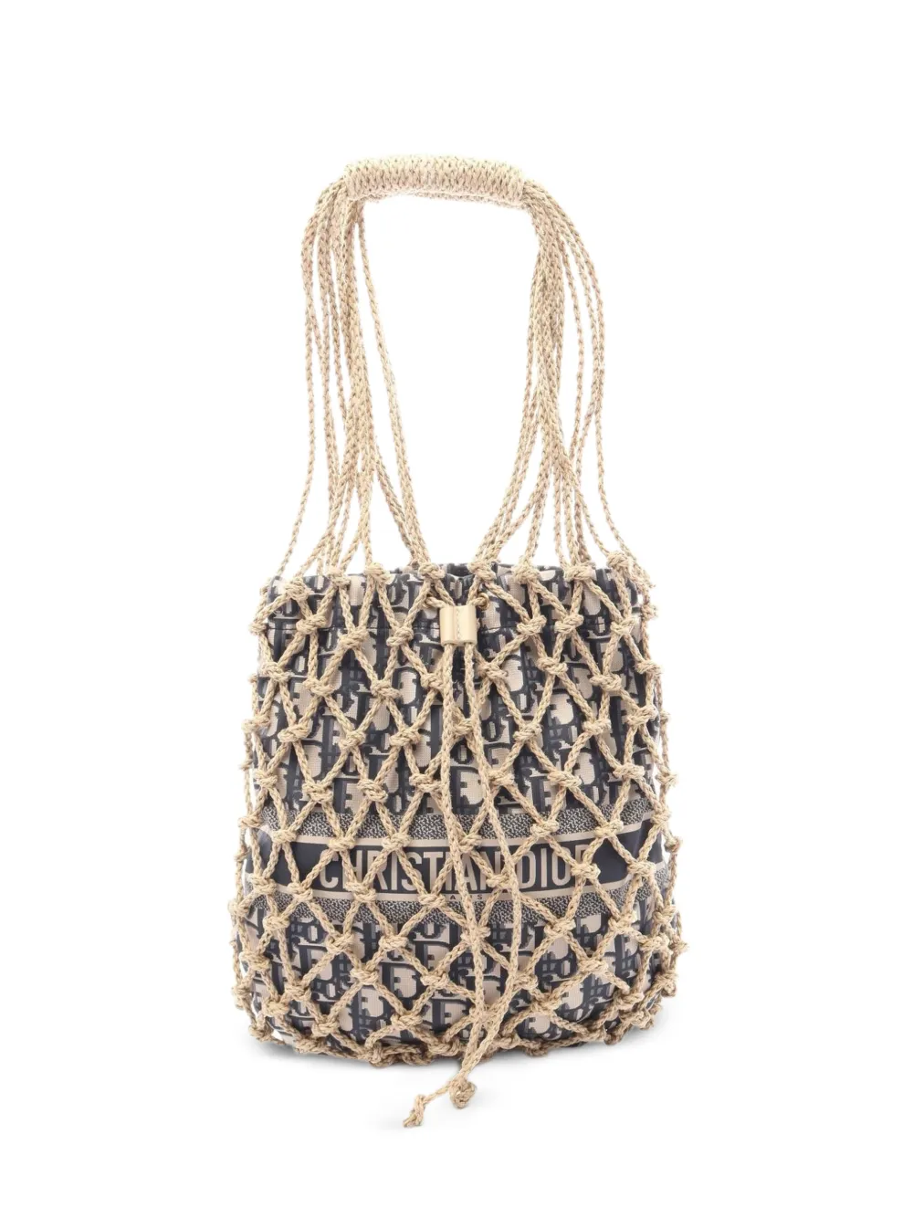Christian Dior Pre-Owned 2010s Oblique net shoulder bag - Nude