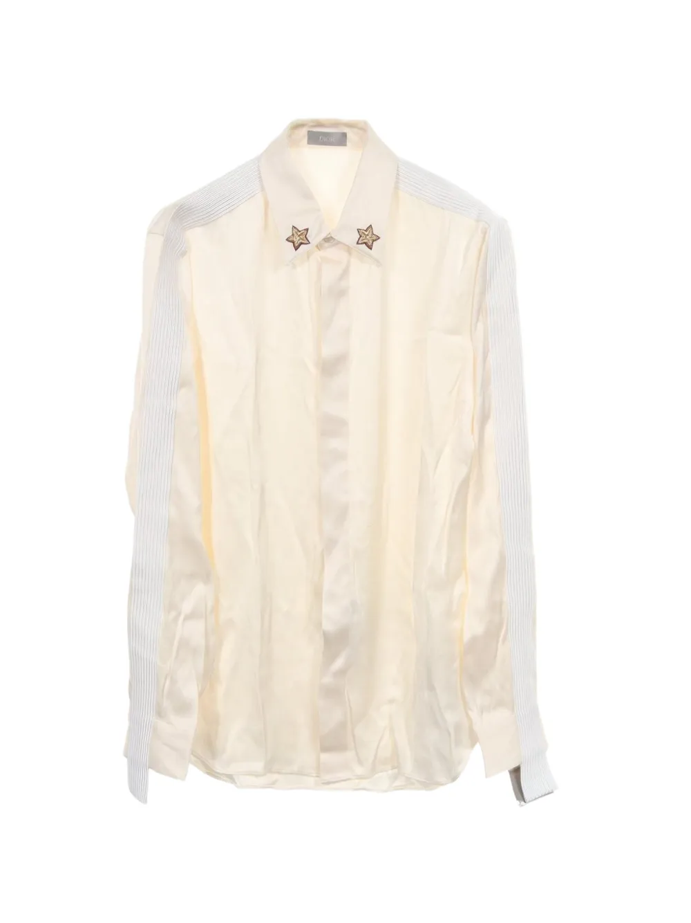Christian Dior Pre-Owned 2010s star-embroidered silk shirt - Weiß