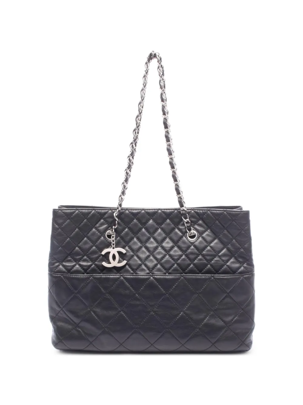 CHANEL Pre-Owned 2010-2011 In The Business matelassé tote bag - Black