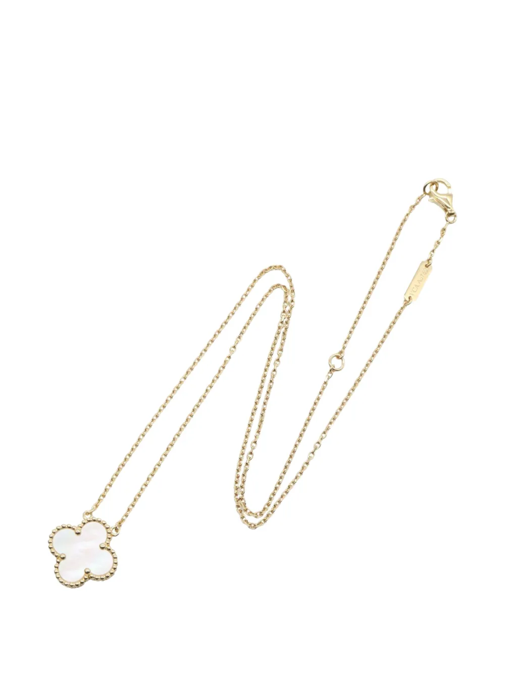 Van Cleef & Arpels Pre-Owned 2010s Vintage Alhambra mother of pearl necklace - Gold