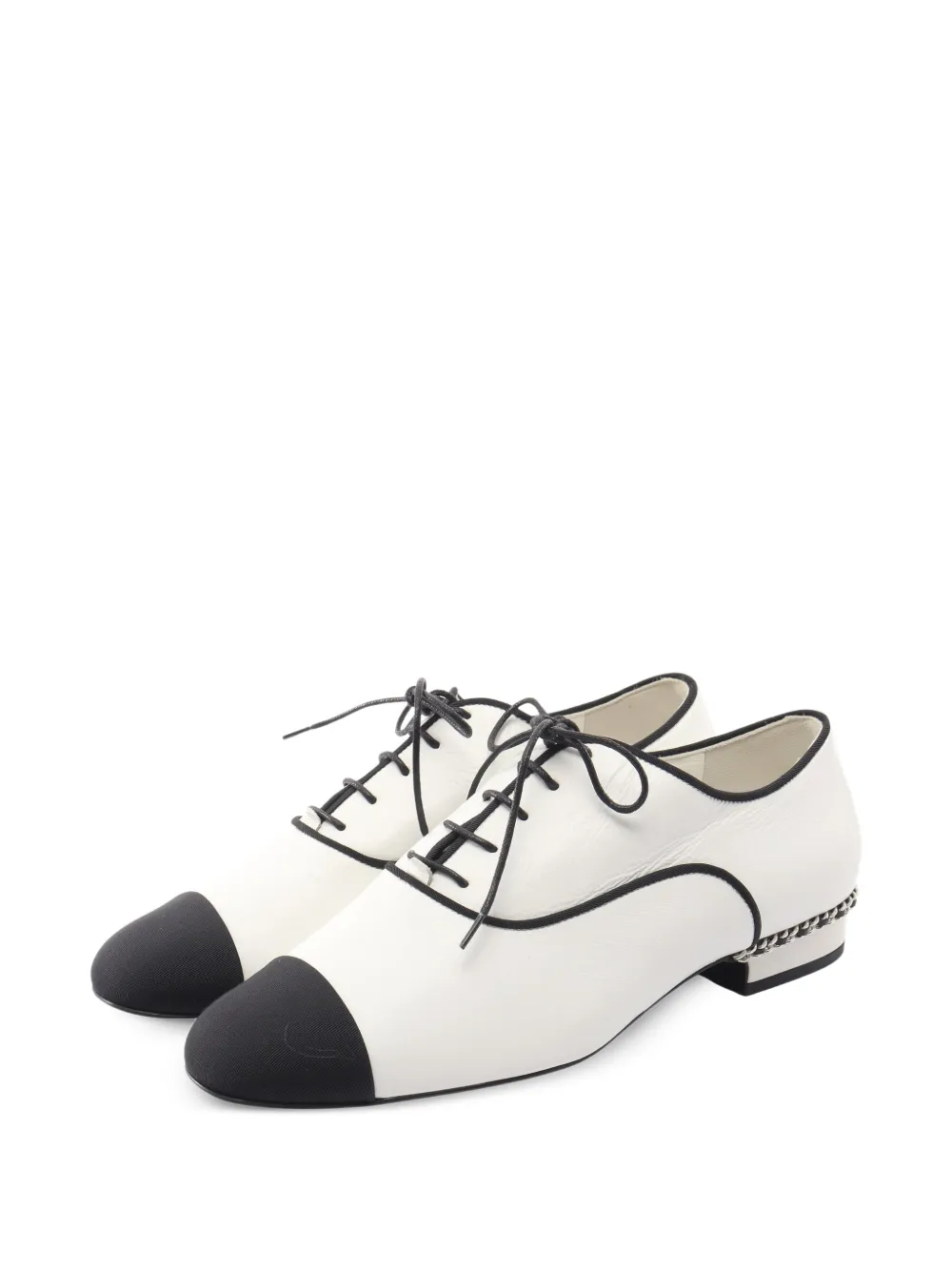 CHANEL Pre-Owned 1986-1988 Coco Mark lace-up shoes - Weiß