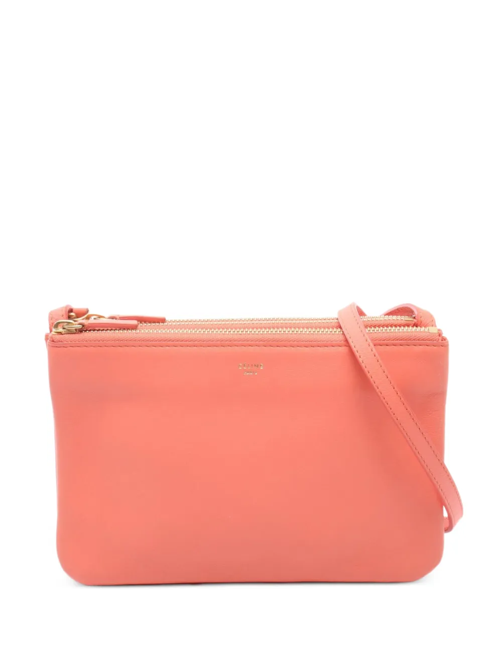Celine Pre-Owned 2000s Trio logo-detail shoulder bag - Orange