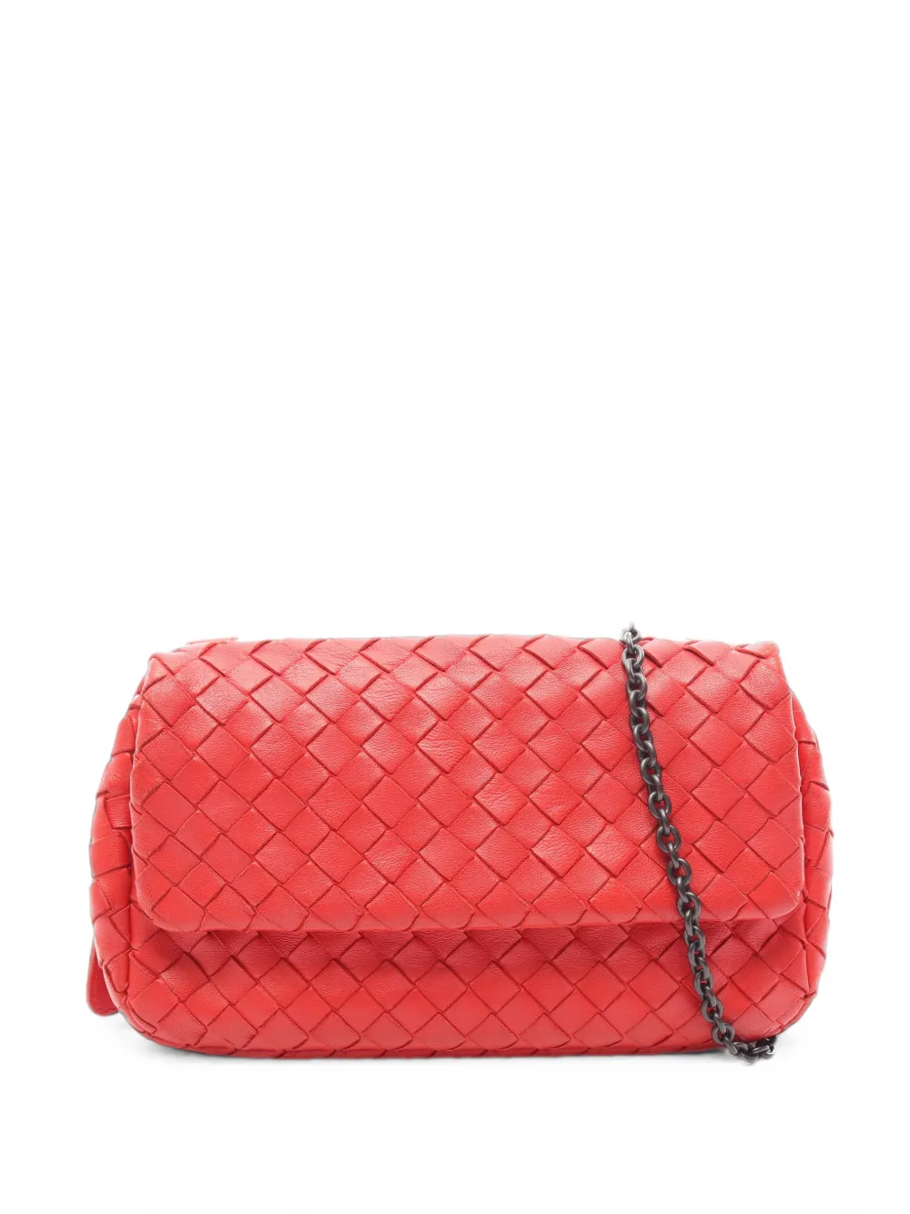 Bottega Veneta Pre-Owned mini 2000s Intrecciato chain shoulder bag - Rosso