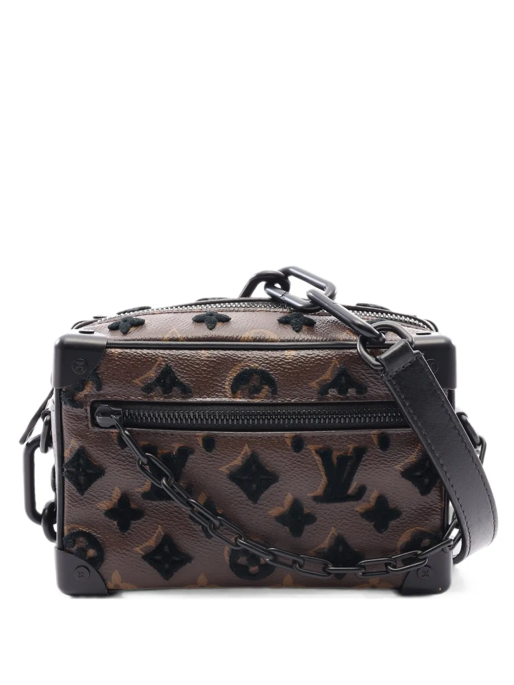 Louis Vuitton Pre-Owned 2019 Monogram Taffeta mini soft trunk shoulder bag - Marrone